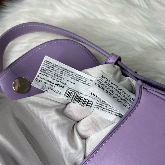 Mango Purple Niger Shoulder Bag NWT Europe - Picture 10 of 15